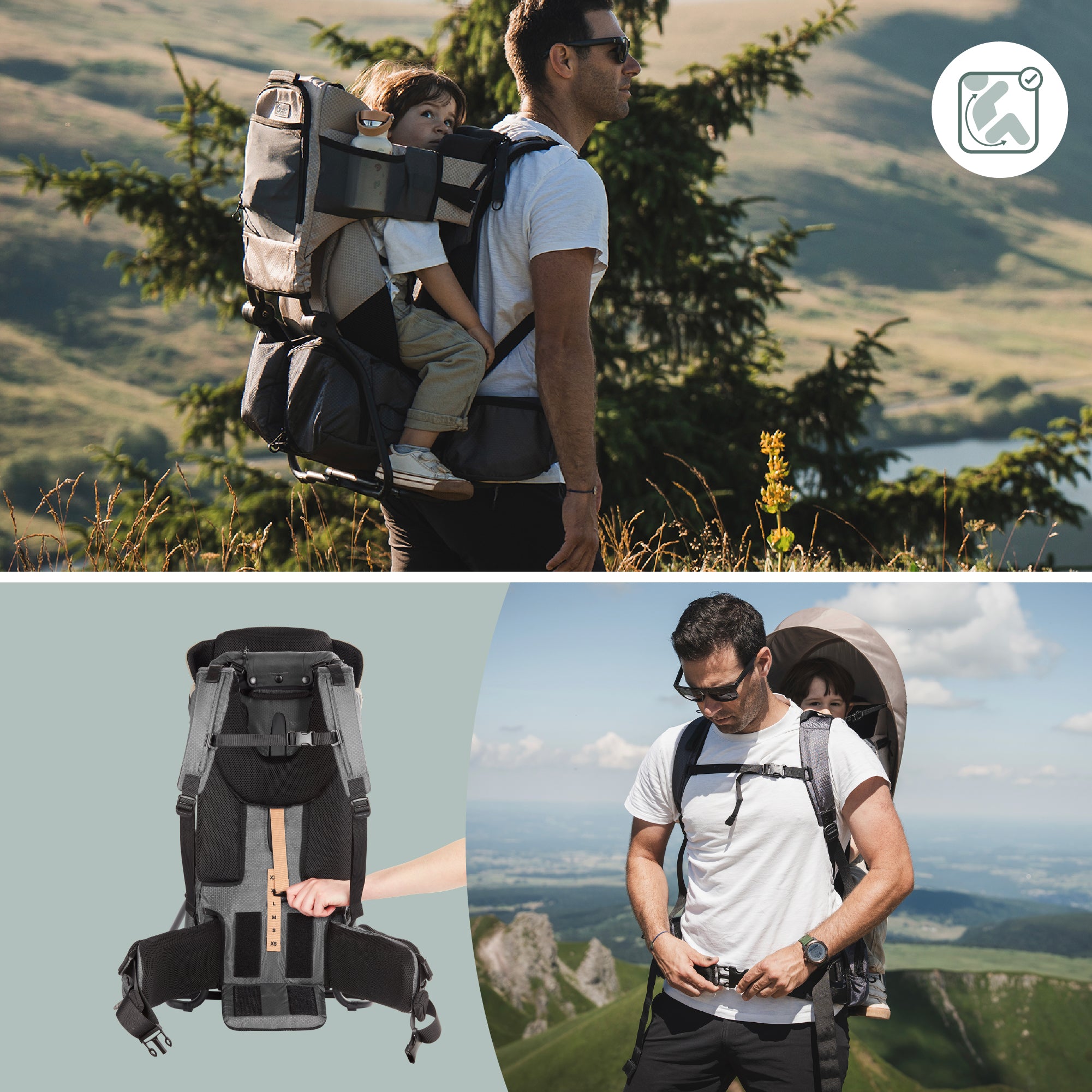 Porte-bébé de randonnée Moov & Hike (+) Dune