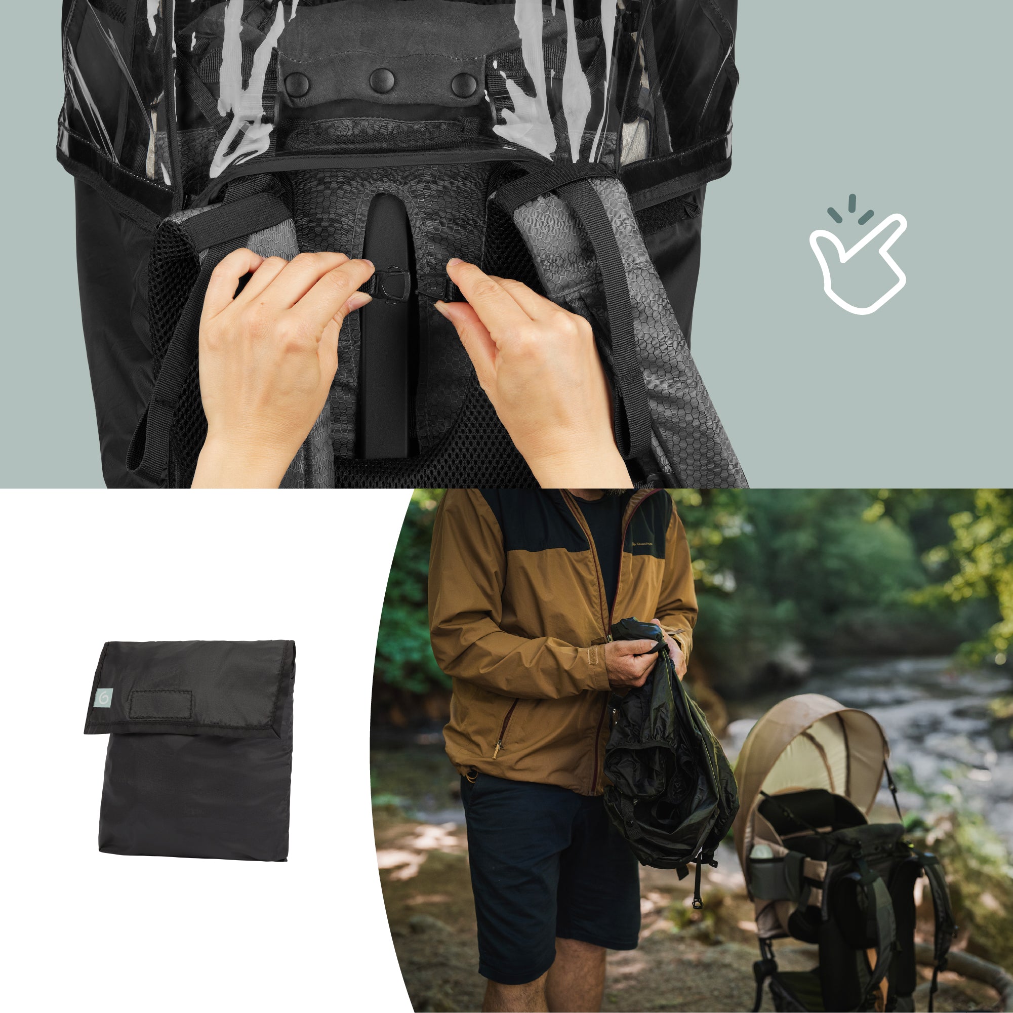 Housse de pluie porte-bébé Moov & Hike