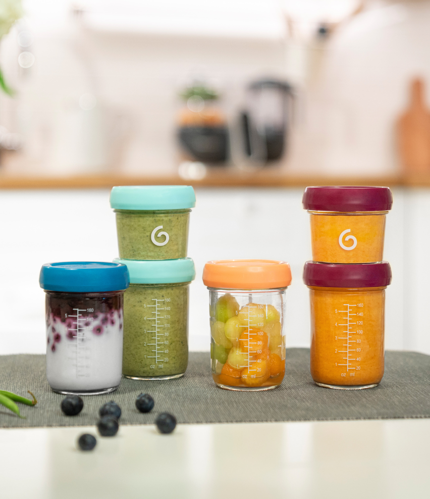 Lot de 8 Babybols en verre + Livret Recettes Bio